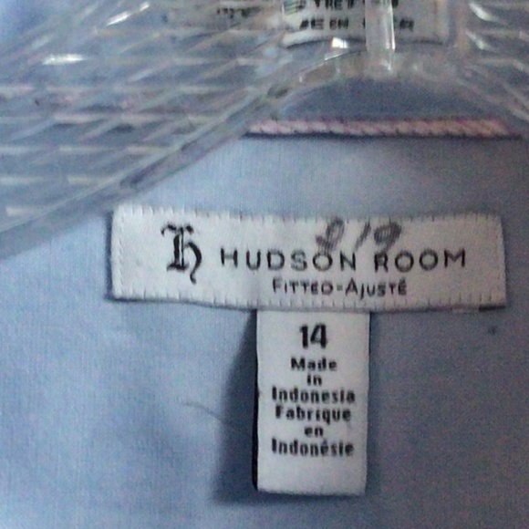 Ladies Fitted button down shirt Sz 14 pale blue - Picture 2 of 13